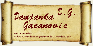 Damjanka Gačanović vizit kartica